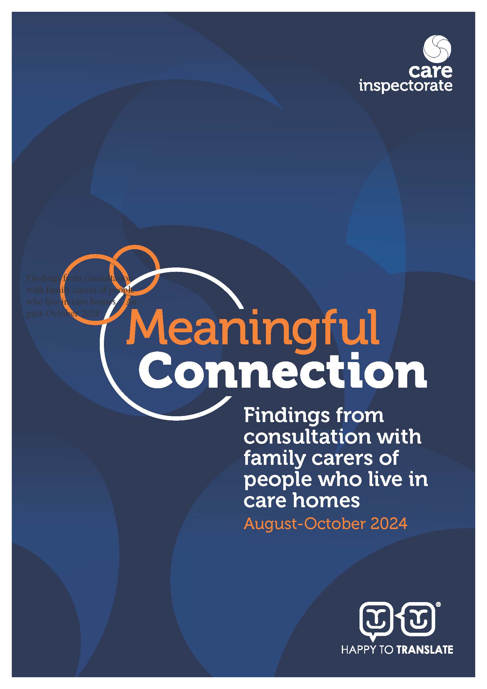 Findings from consultation with family carers of people who live in care homes